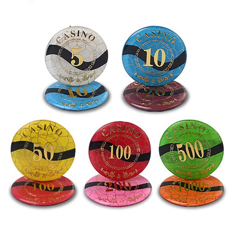 Wholesale custom acrylic round poker chip and poker chip plaque