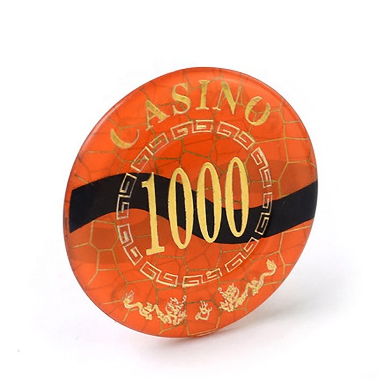 Wholesale custom acrylic round poker chip and poker chip plaque