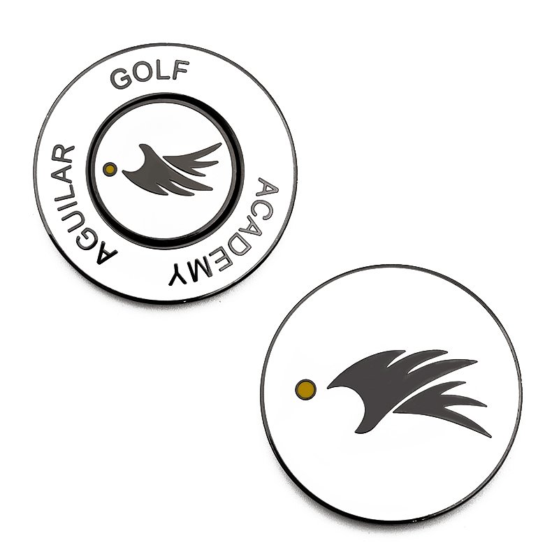 Golf Tag Challenge Coin Magnet Ball Marker Metal Ball Coins Mark Custom Metal Golf Tag and Iron Opp Bag Customized 44mm