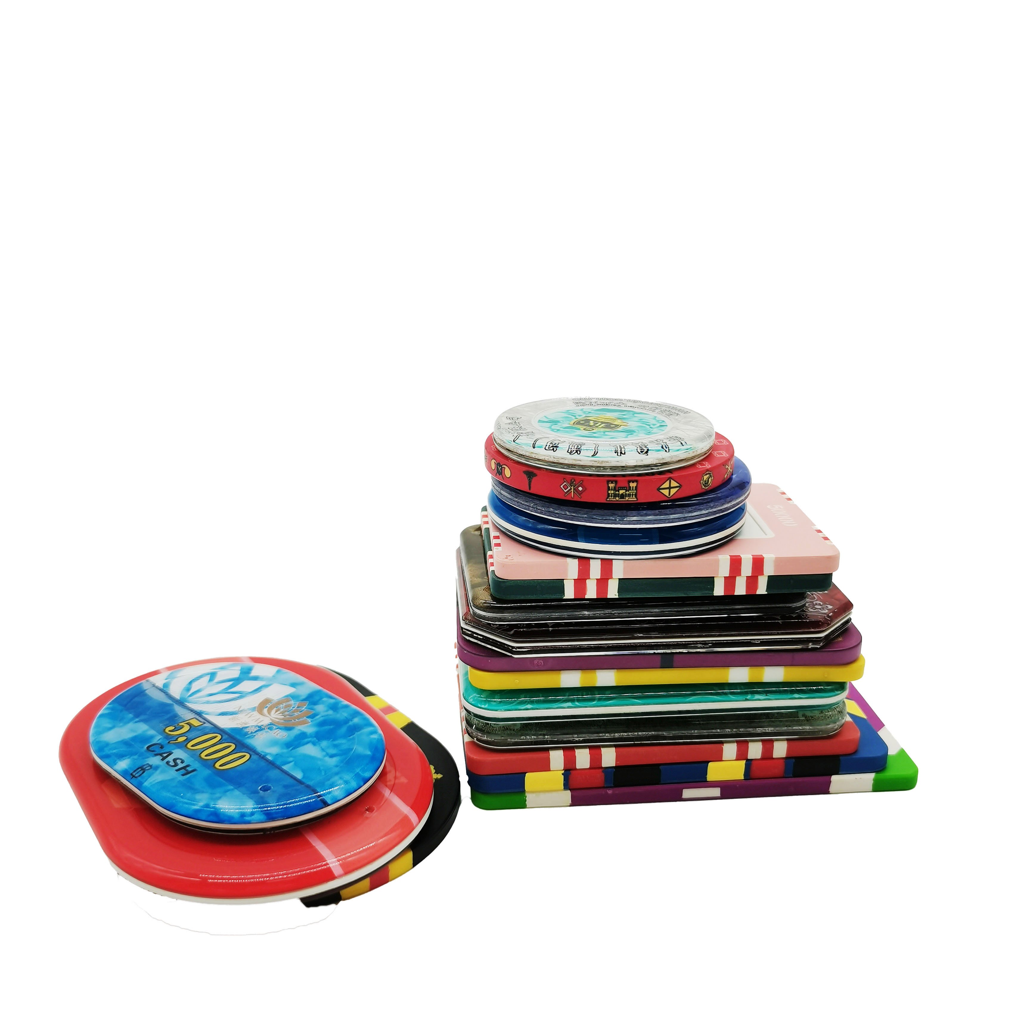Free Sample Customize Poker Chips Professional Casino Entertainment Plastic Premium Clay EPT Custom Ceramic Poker Chips