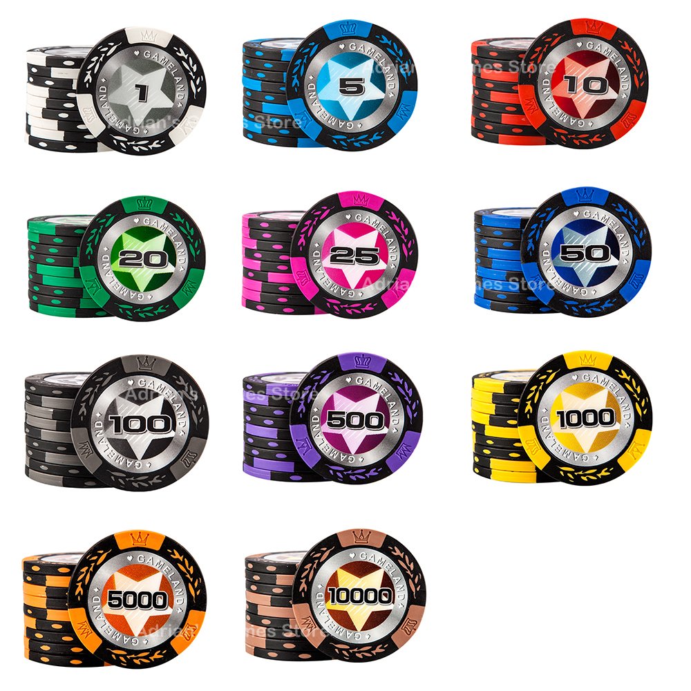 High quality customized Premium golf club Clay ABS ceramic Casino Poker Chips