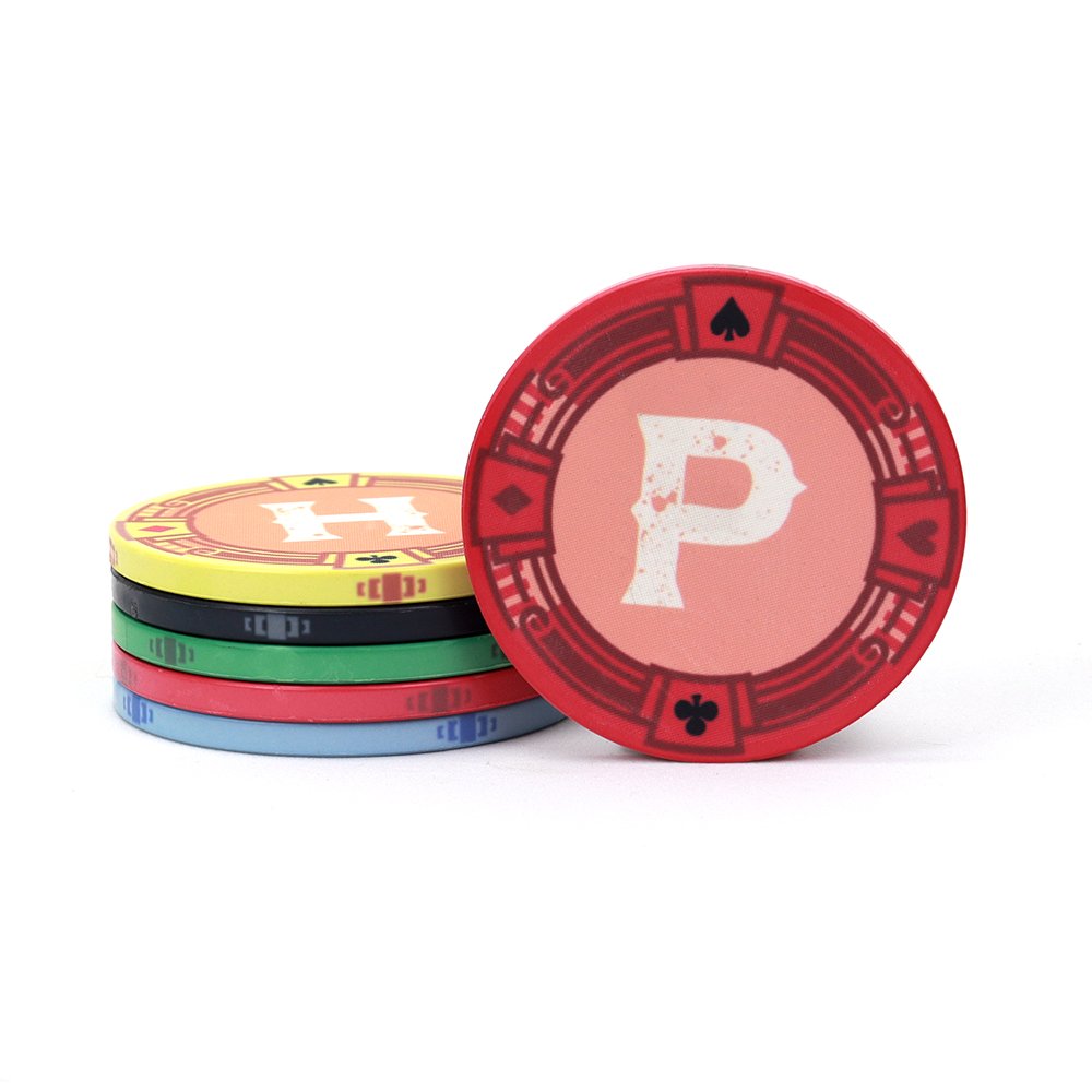 Casino Custom Poker Floral Printed Ceramic Chip 39mm Poker Tournament Token Souvenir