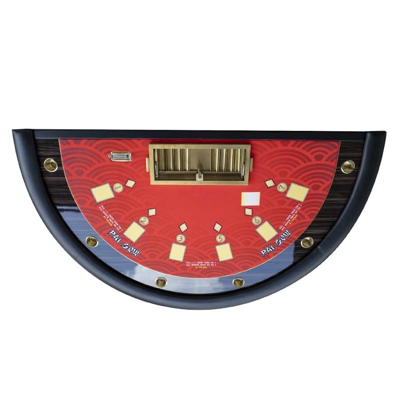 Custom Casino Blackjack Table Professional Gaming Poker Table Half Round Pai Gow Gambling Table