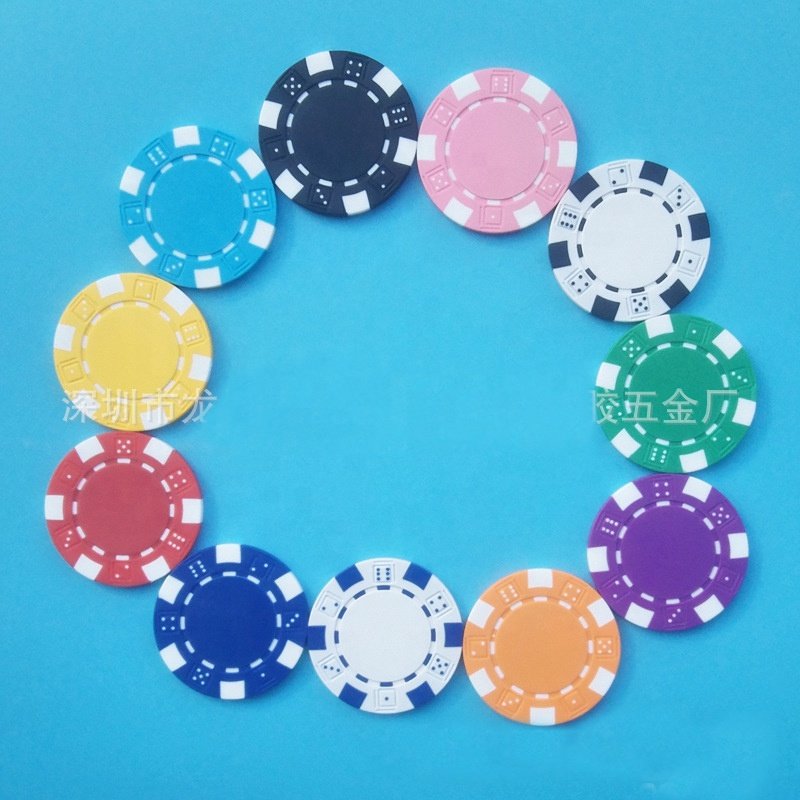 ABS Clay Composite Striped Dice 11.5 Gram Poker Chips Poker Chip Set for Casino Card Games