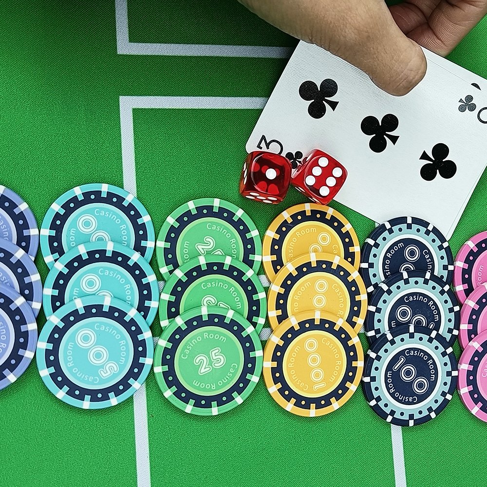 Hot Sale Free Design Professional 39mm ceramic poker chips custom poker chips from factory directly