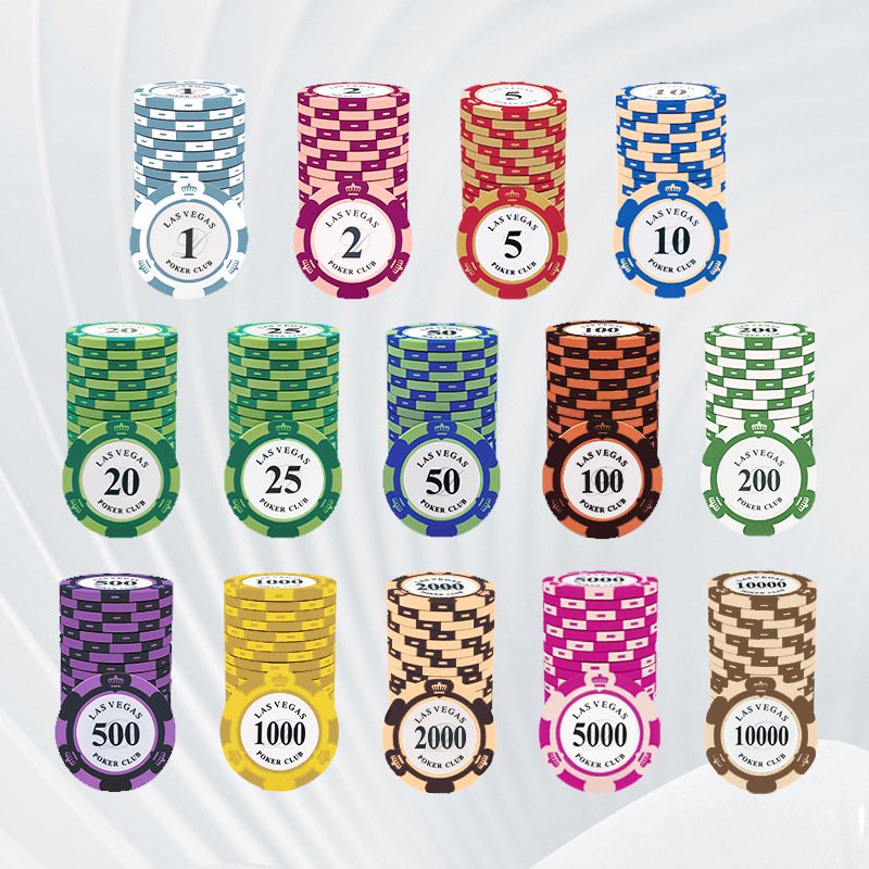 1pc Poker Chips 14g Casino Coins Multi-denomination Game Chips for Casinos Chips Party Entertainment