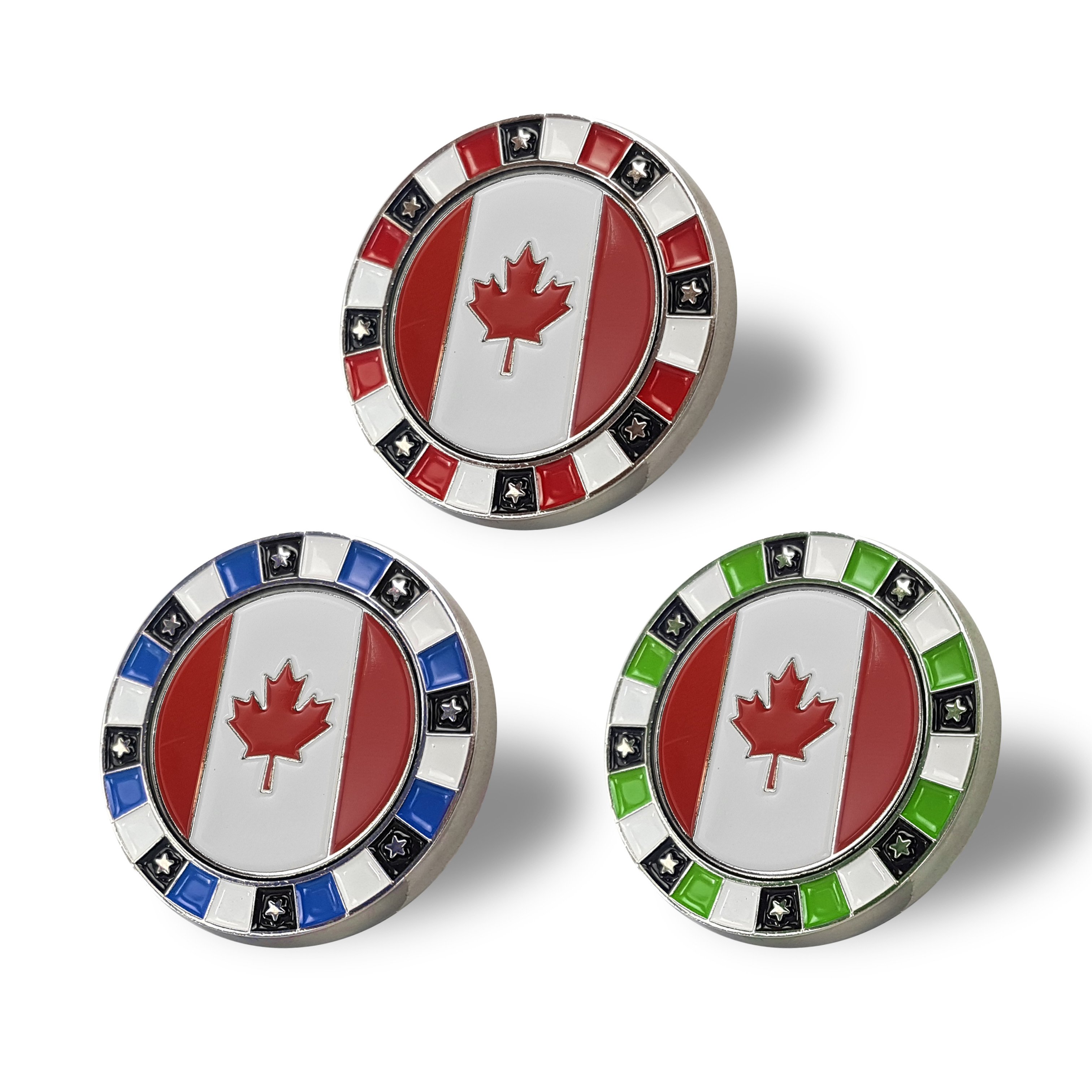 Custom OEM Brand New design custom metal golf poker chip hard enamel magnetic golf ball marker