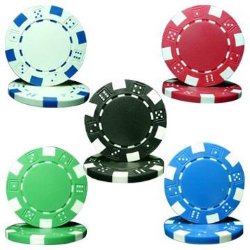 500 Piece Plastic Poker Chips Set With Silver Aluminium Box