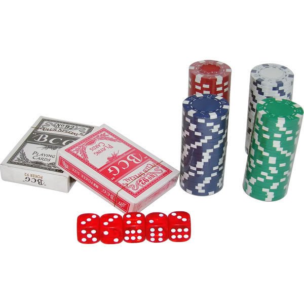500 Piece Plastic Poker Chips Set With Silver Aluminium Box