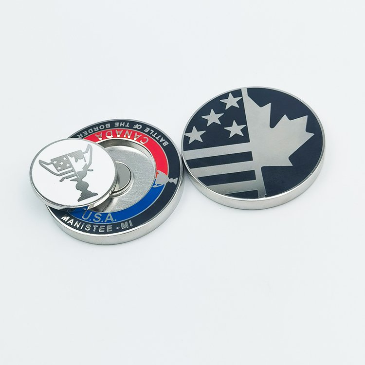 New Golf Accessories Golf Metal Poker Chip Ball Marker Hat Clip Creative Tiger Ball Marker