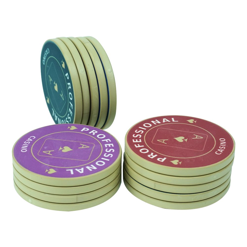 China Customisable Two-side Poker Chips Ceramic Chips Tournament Poker Chip Set For Casino