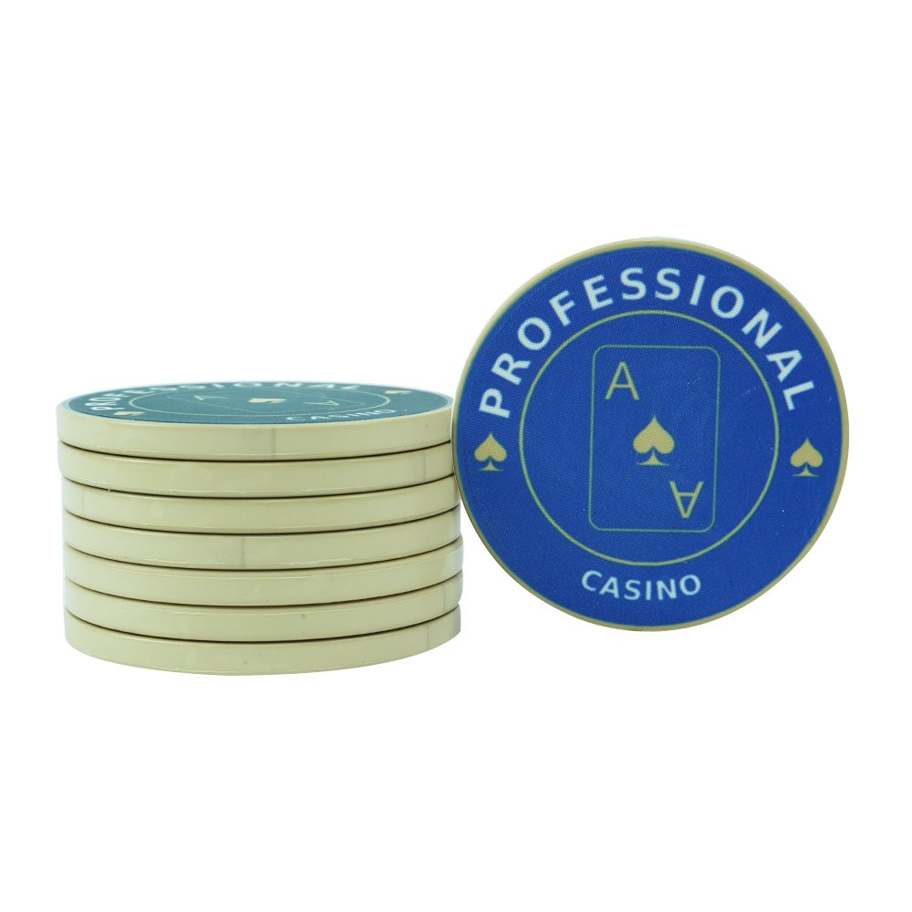 China Customisable Two-side Poker Chips Ceramic Chips Tournament Poker Chip Set For Casino
