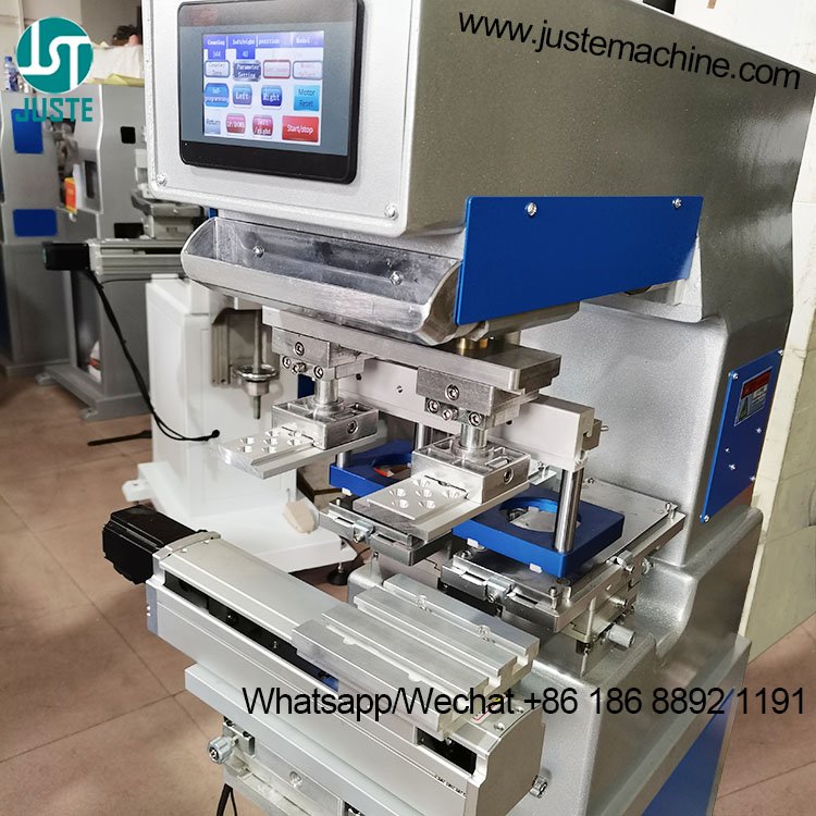Fully Electric Automatic Pad Printing Machine 150-100 300C Sealed Big Oil Ink Cup Gripper 1 2 Two Color Long Stroke Pad Printer
