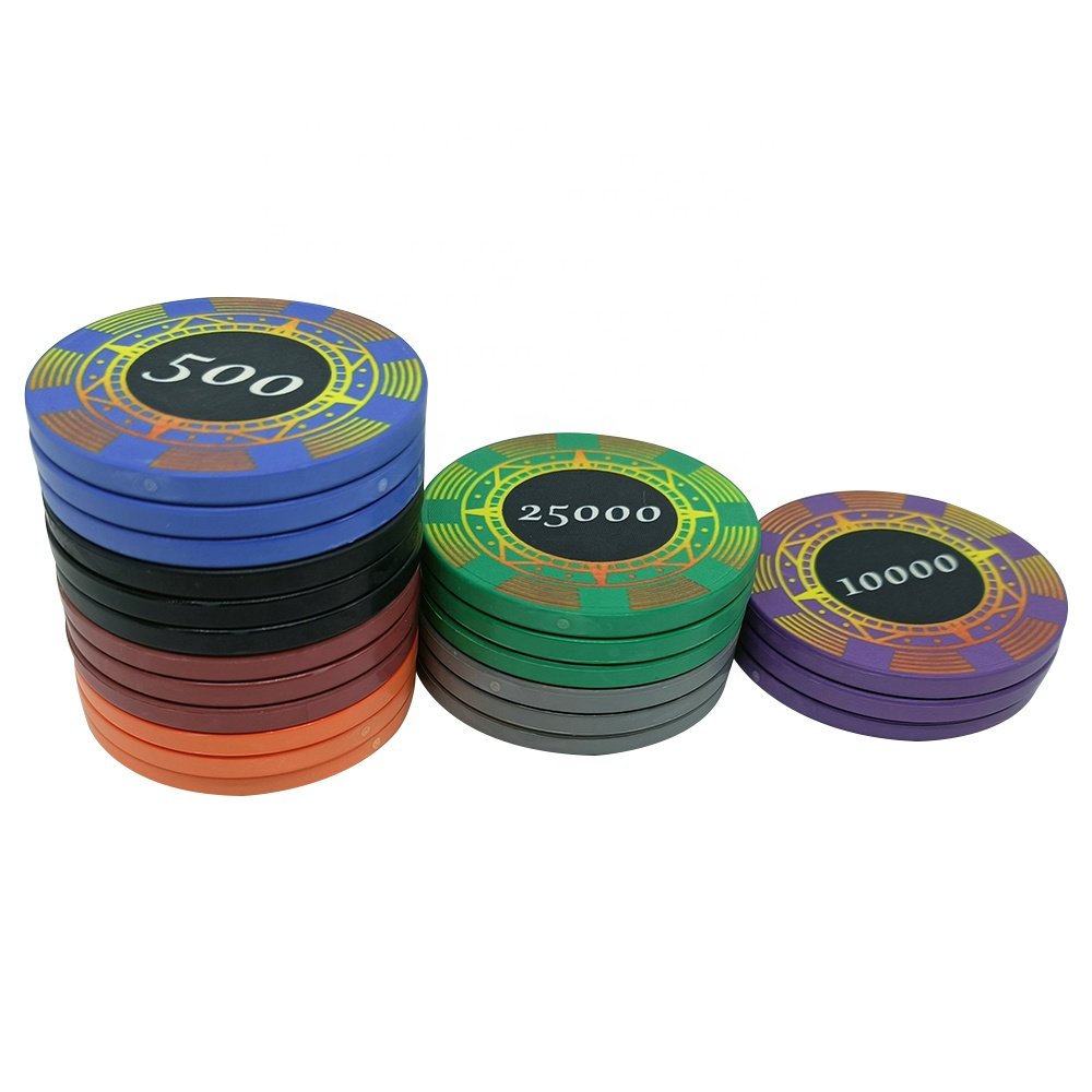 Kaile factory 10g ceramic poker chips oem casino 39mm professional venerati chip for playing casino gambling game