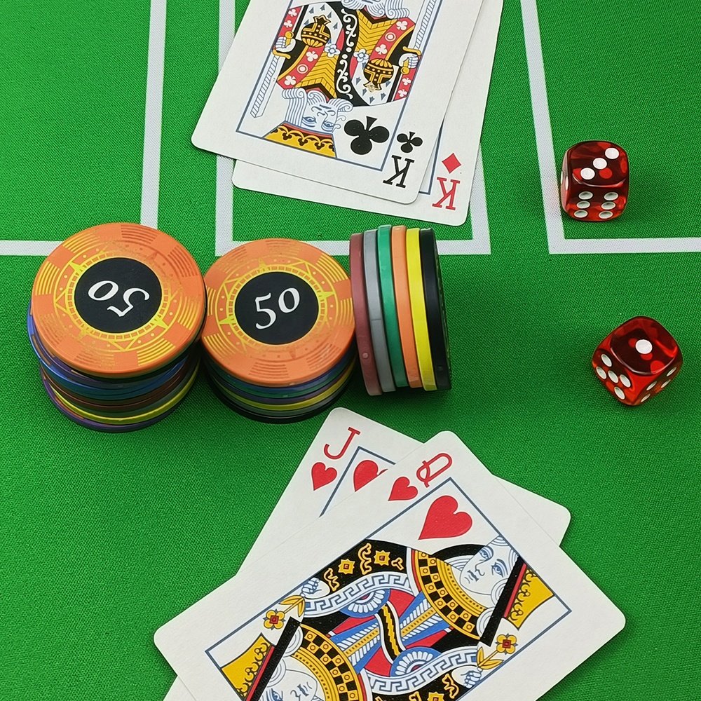 Kaile factory 10g ceramic poker chips oem casino 39mm professional venerati chip for playing casino gambling game