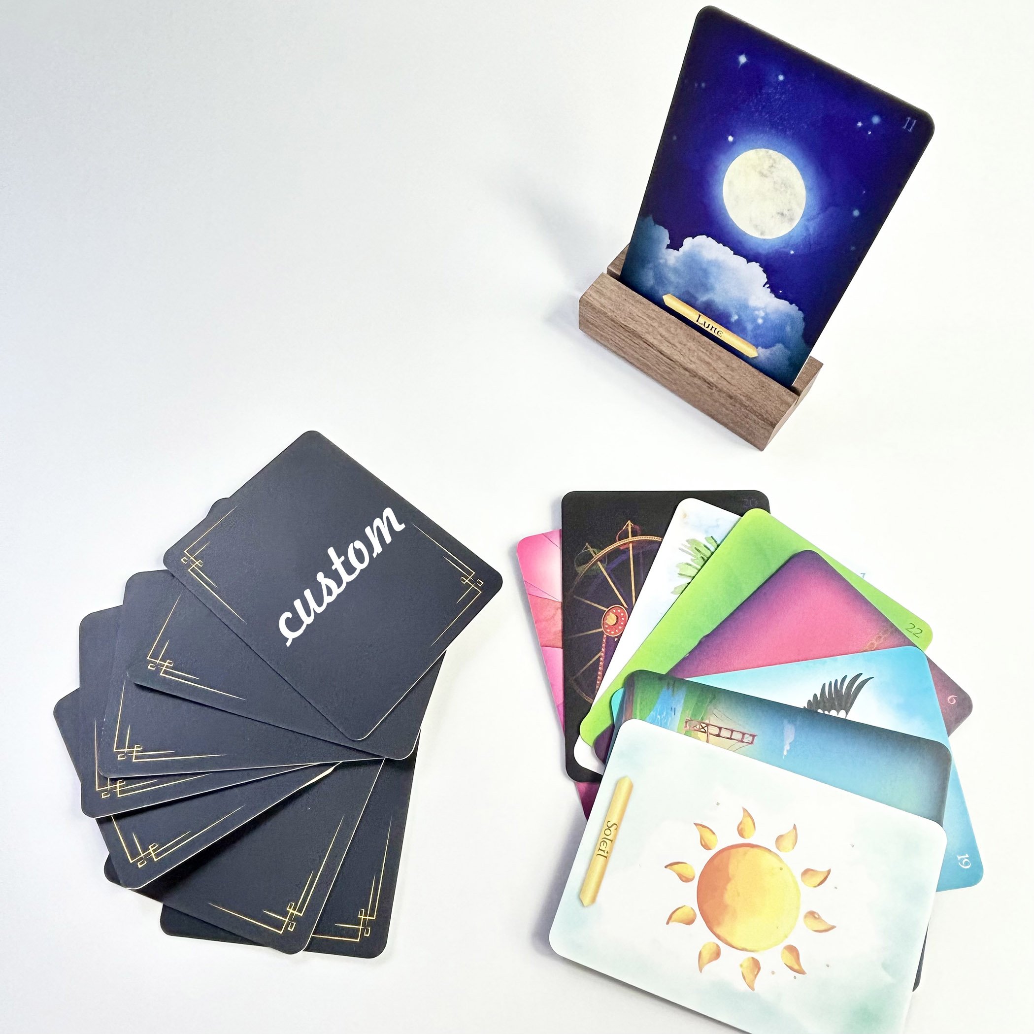 Wholesale Poker And Tarot Divination Cards Custom Playing Card Game Set With Guidebook And Paper Boxes