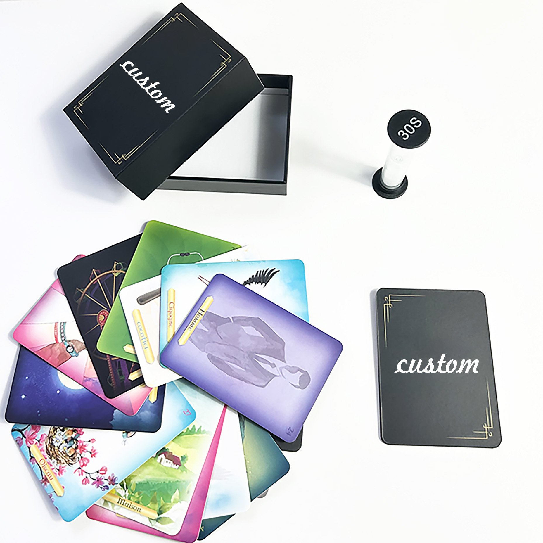 Wholesale Poker And Tarot Divination Cards Custom Playing Card Game Set With Guidebook And Paper Boxes