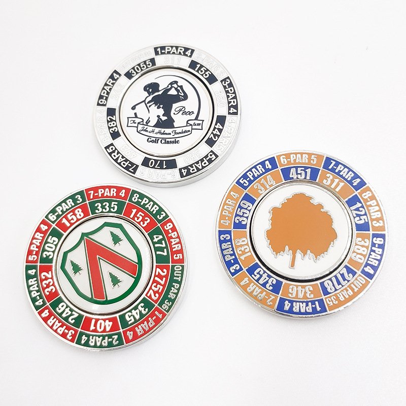 2024 Heavy Luxury Stainless Steel Custom Logo Metal Golf Poker Chip Funny Coins Magnetic Marks 3d 40mm 43mm Golf Ball Marker