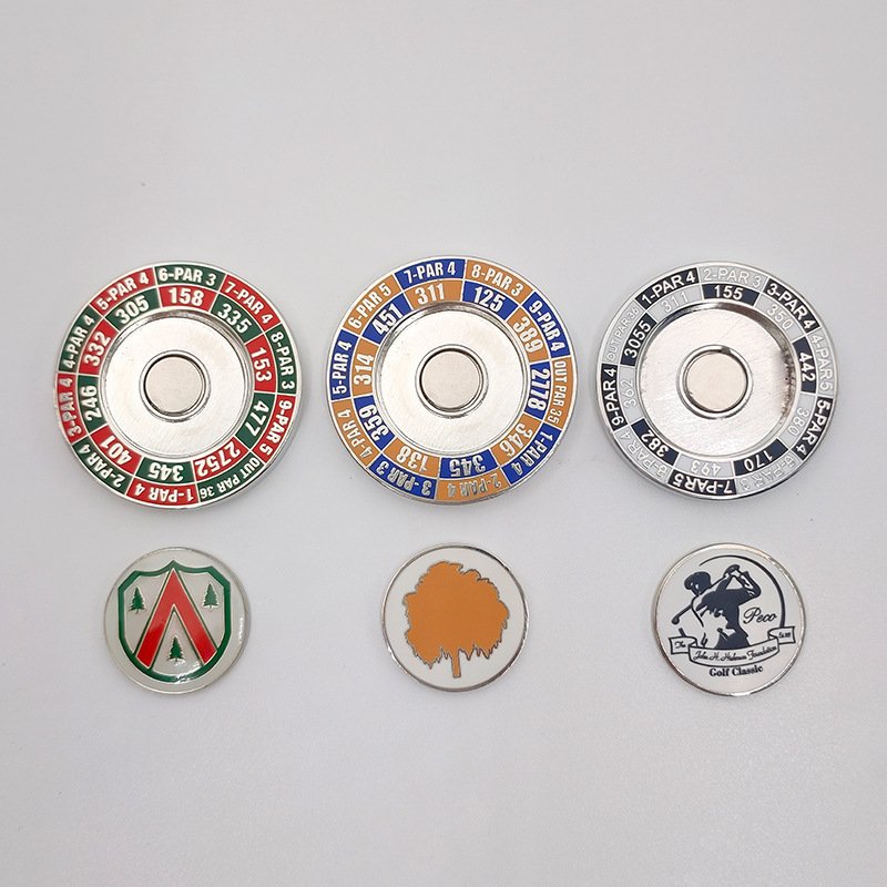 2024 Heavy Luxury Stainless Steel Custom Logo Metal Golf Poker Chip Funny Coins Magnetic Marks 3d 40mm 43mm Golf Ball Marker