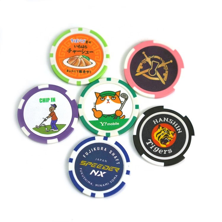 Wholesale Tournament Golf Ball Marker Blank Casino Monte Carlo 40mm ABS Metal Custom Ceramic Clay Poker Chip Set