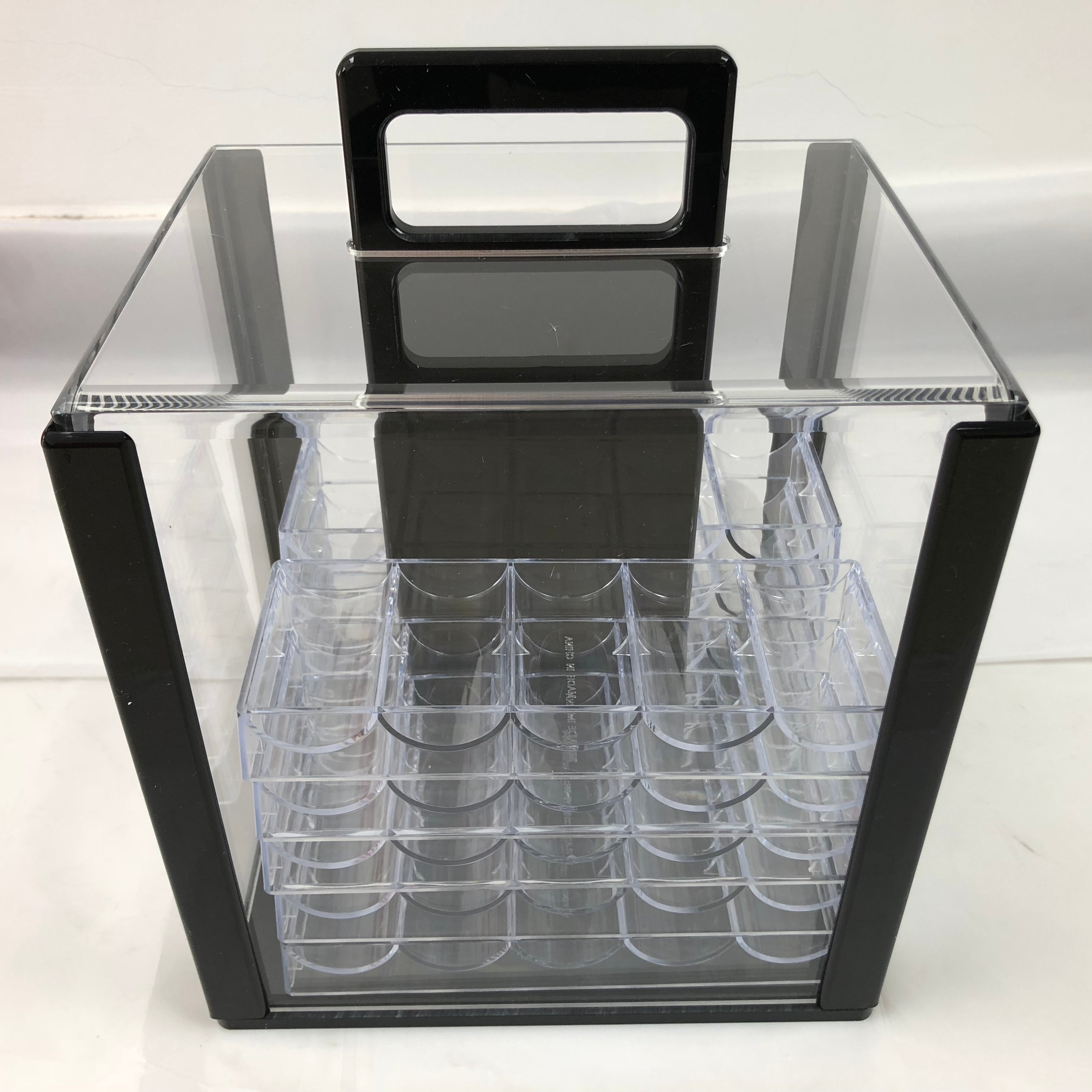 Acrylic poker chip carrier 1000 chip capacity