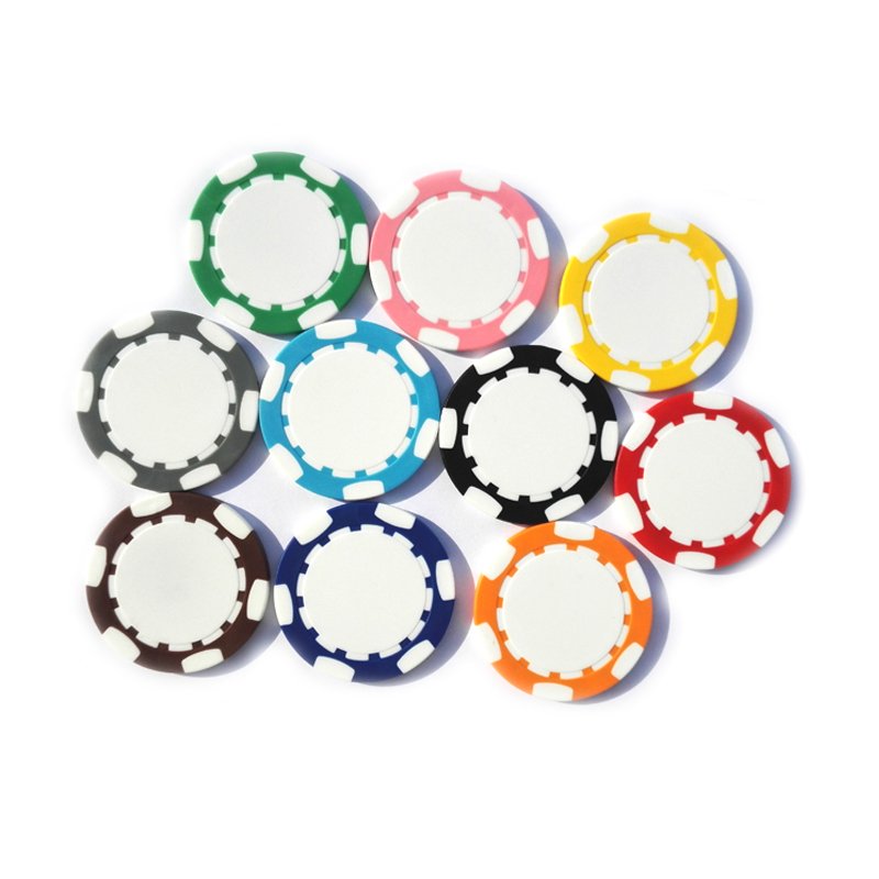 Custom Imprinted Poker Chip Price with metal insert for golf ball markers