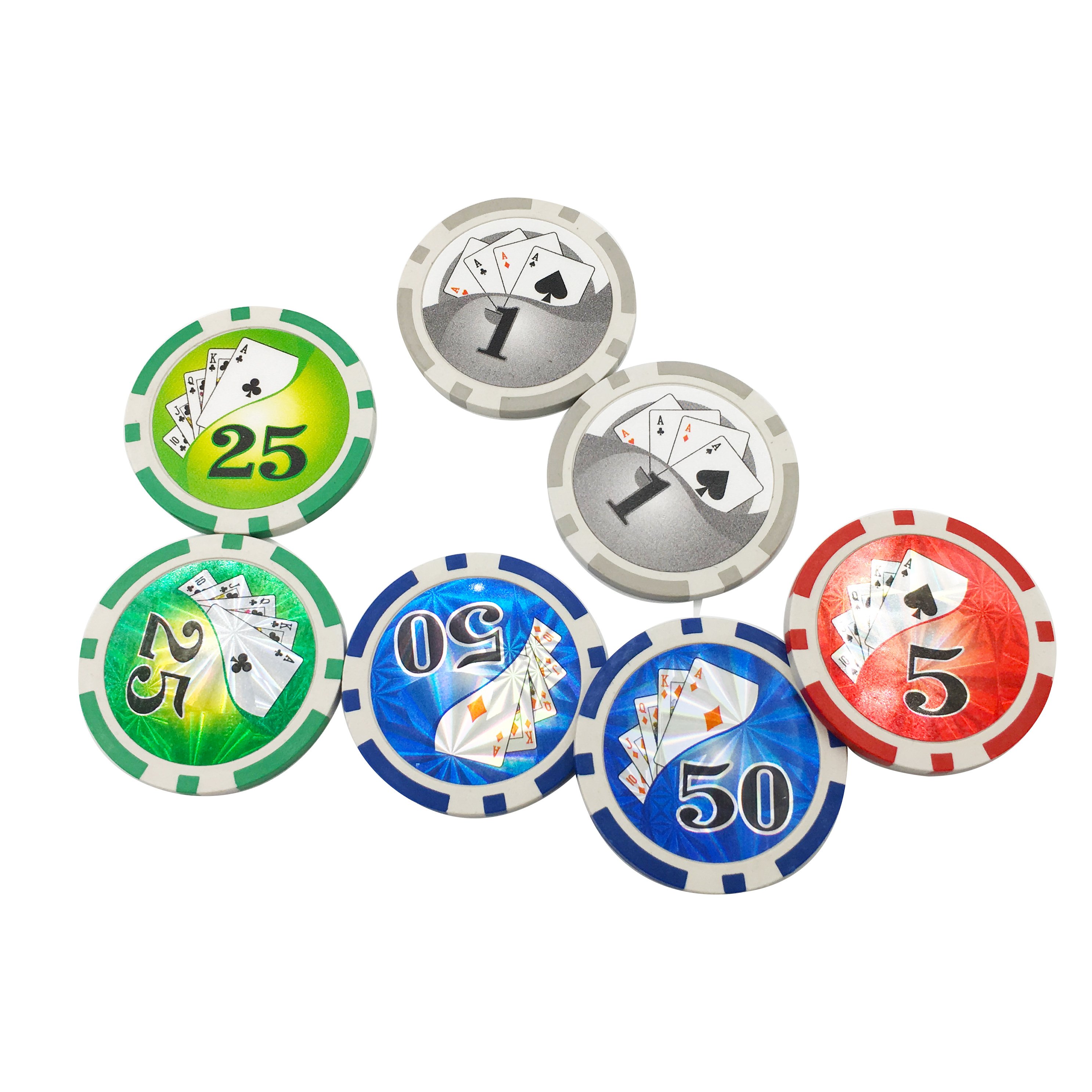 Plain full color poker chips without any logo or print cheap poker chips for playing card