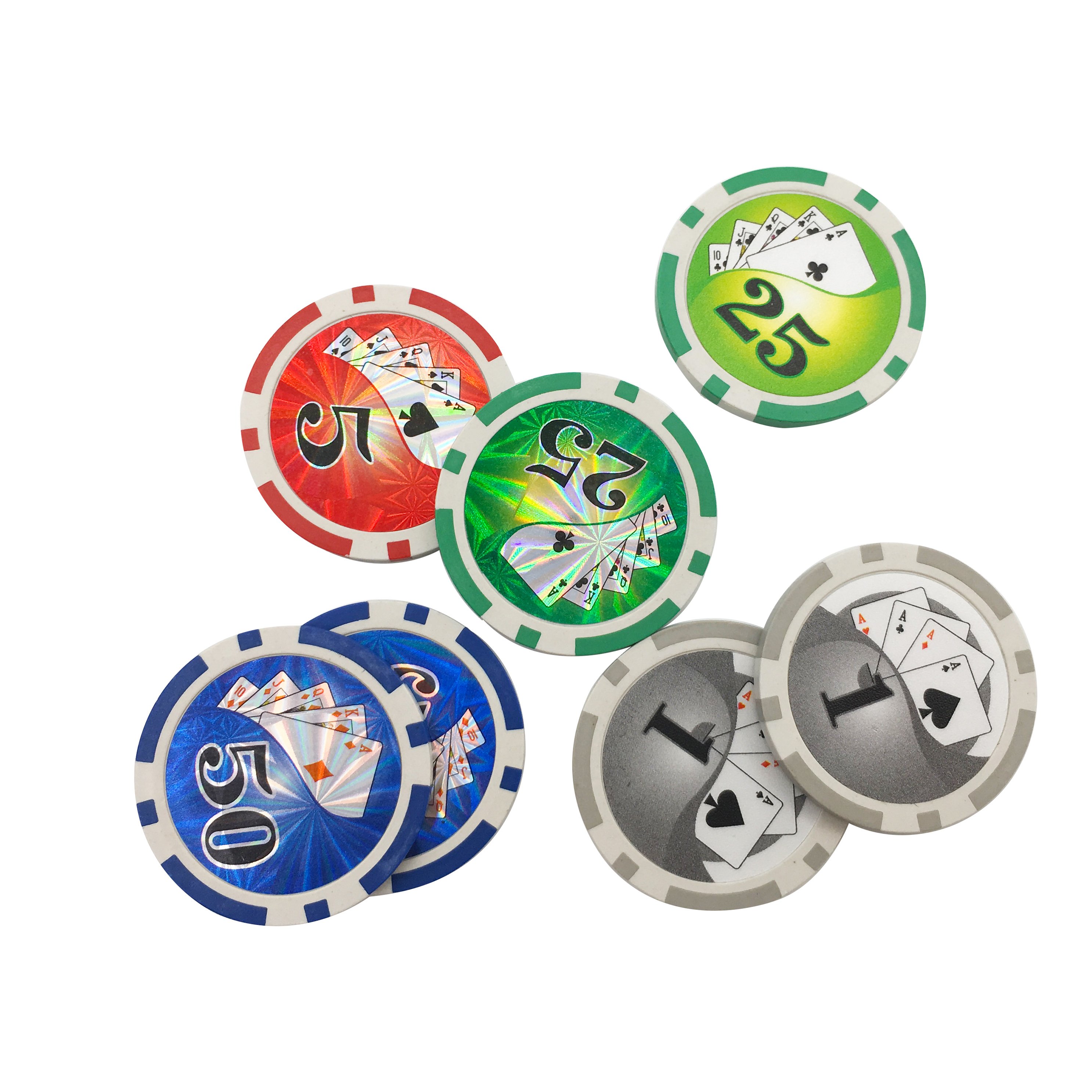 Plain full color poker chips without any logo or print cheap poker chips for playing card