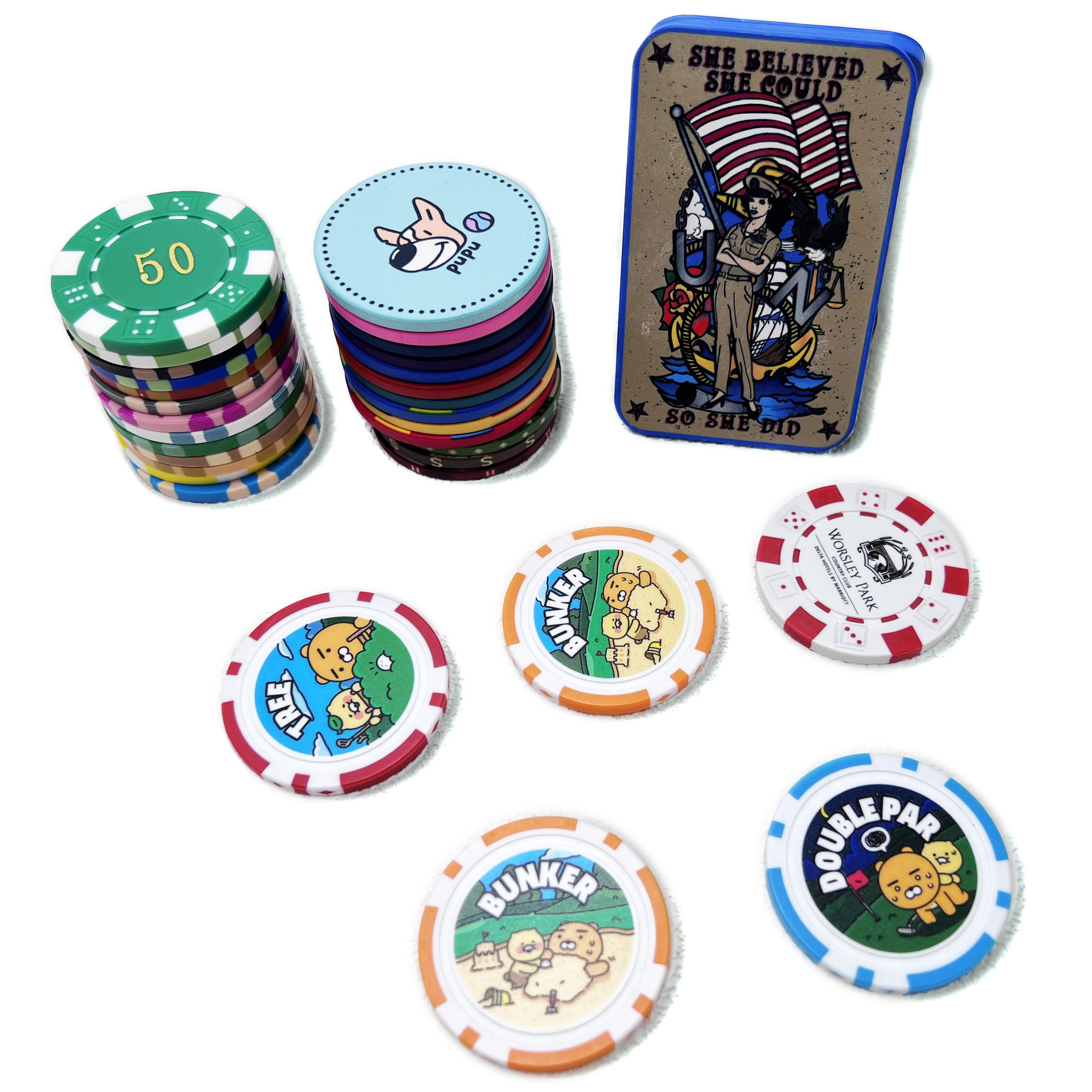 Hot-Selling Wholesale Oem Material Plastic Abs Casino Games Ept Poker Chips Ceramic Golf Texas Hold Em Poker Chip Set