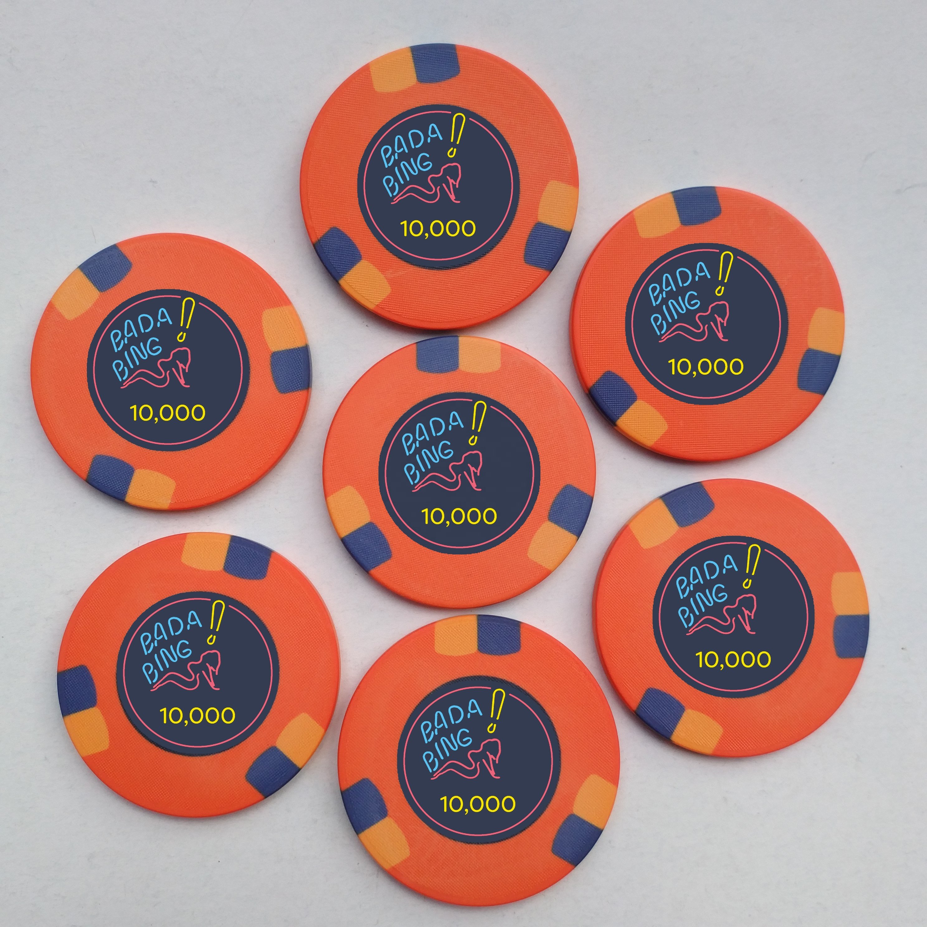 CHENGLIN 10G 39MM 40MM ceramic poker chip custom made your design and numbers