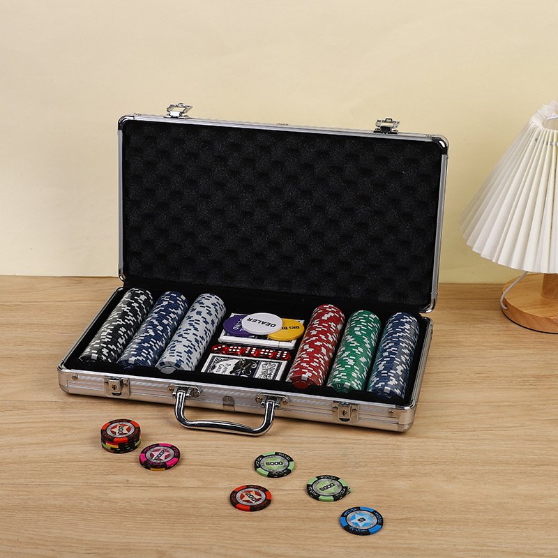 300 Poker Chip Set Dice Casino Poker Chip Set 300 Pieces Chip Set For Casino Game