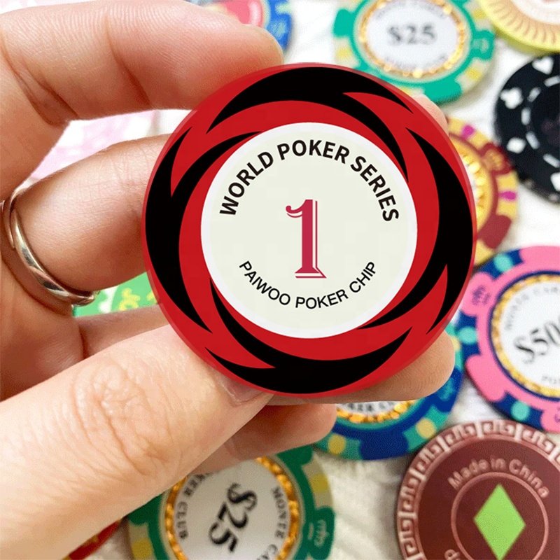 Custom Logo High-End Ceramic Poker Chips Set Exclusively Designed for Premium Casinos