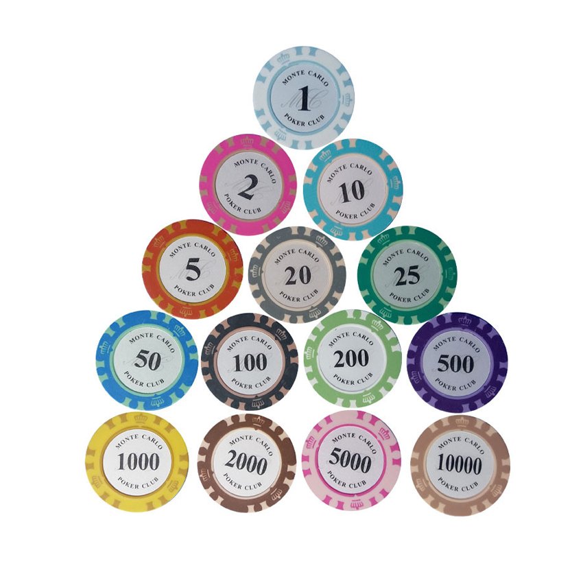 Casino Entertainment Professional Premium Ceramic Poker Chips,coins tokens Crown clay poker chips Texas poker baccarat chips.
