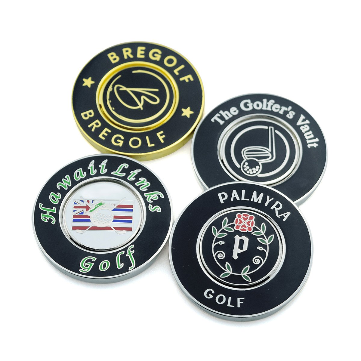 High Quality Souvenirs Gift Custom Metal Challenge Coin Yardage Golf Marker Accessories Chips Souvenir Coin