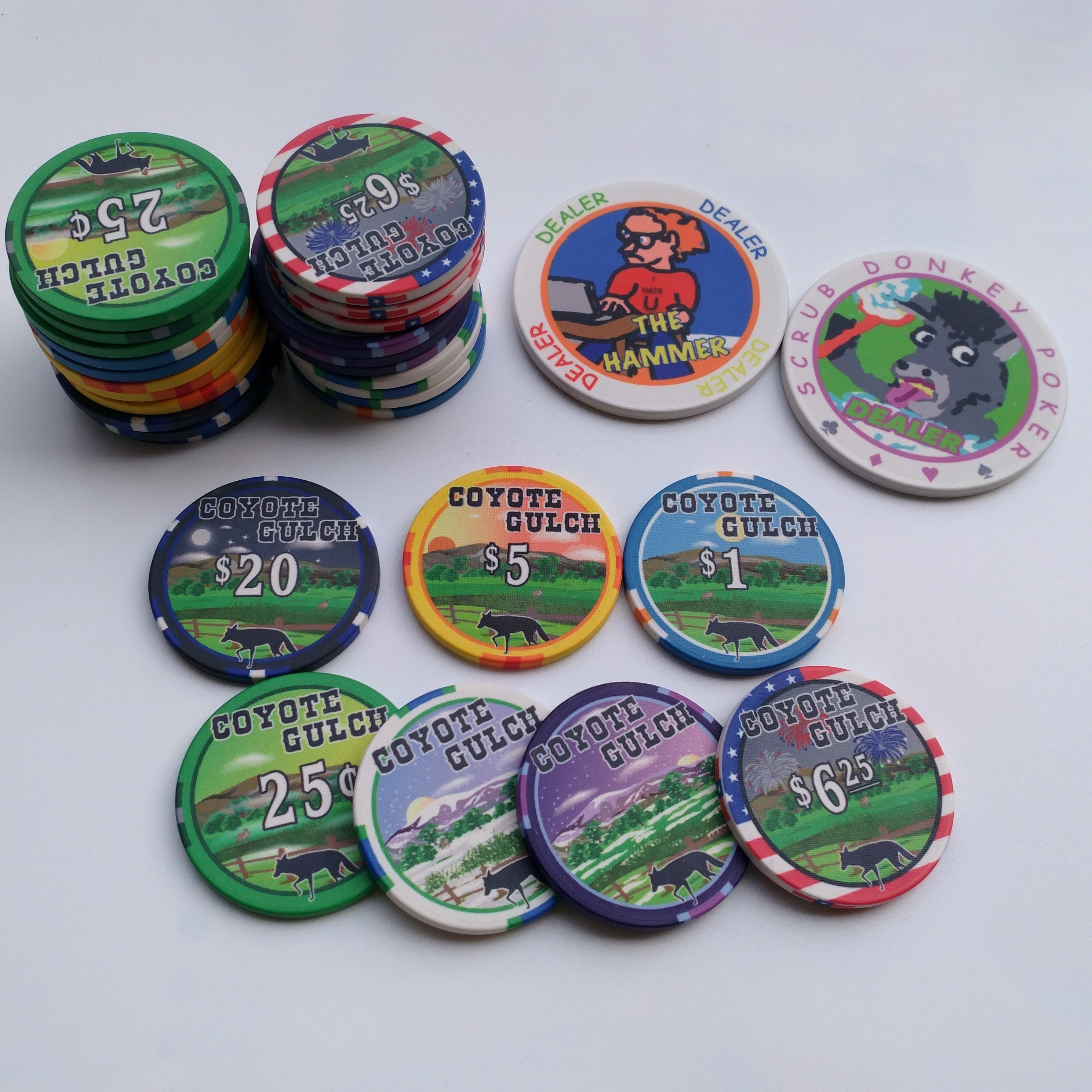 16.2G 50MM 52MM 55MM Oversized ceramic poker chips custom made for you