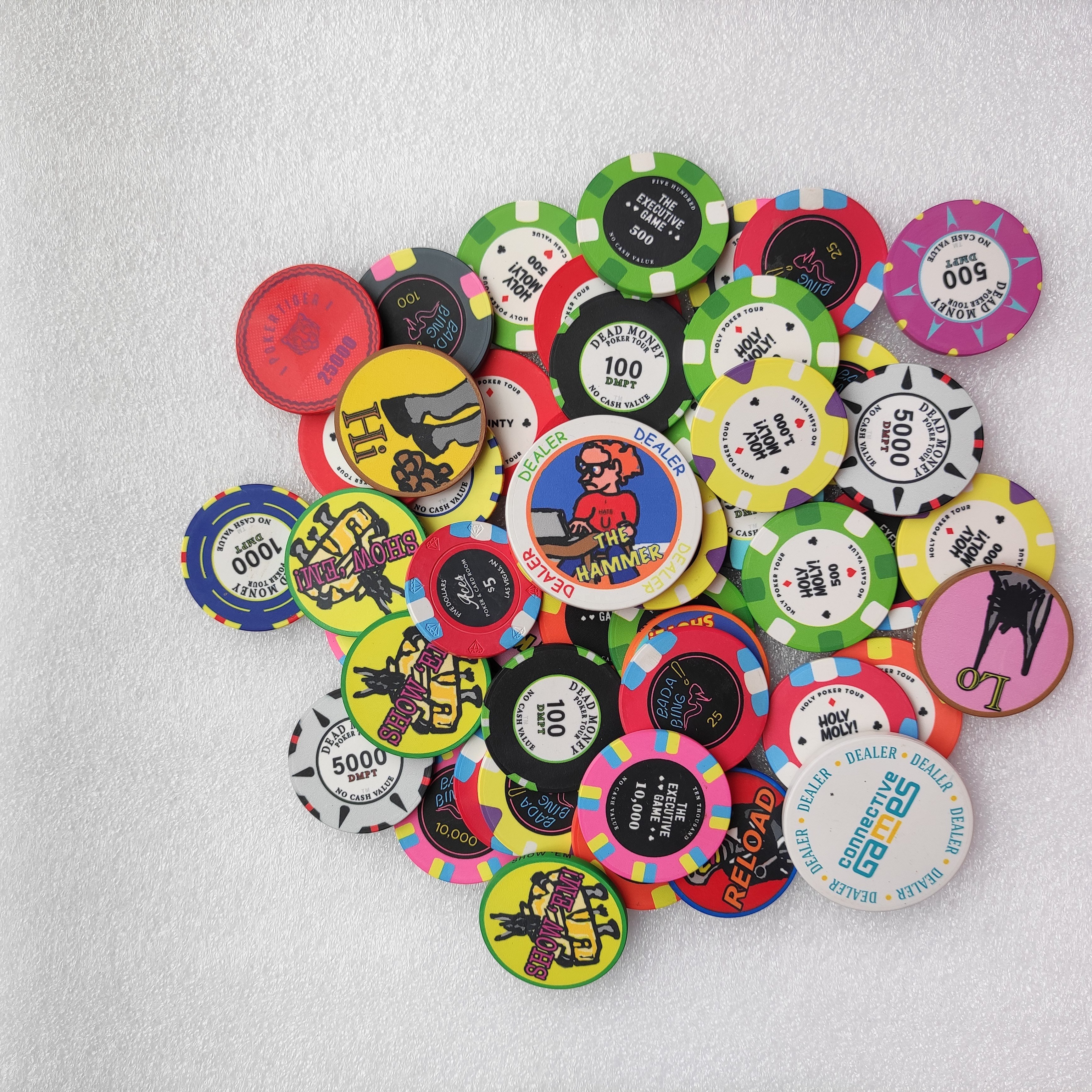 16.2G 50MM 52MM 55MM Oversized ceramic poker chips custom made for you