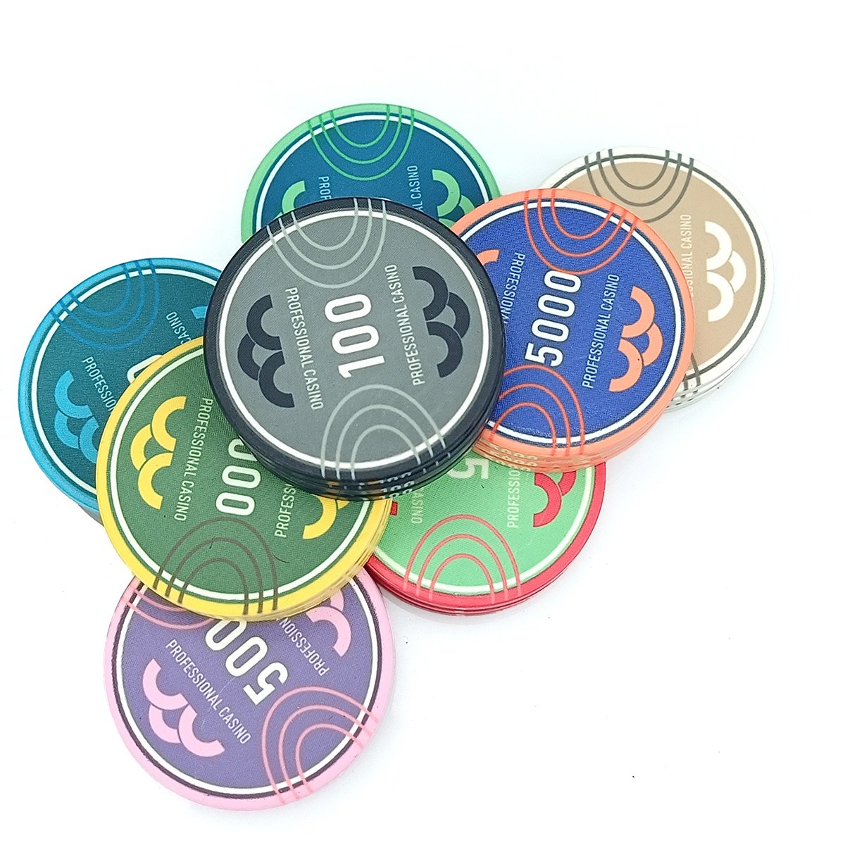 Wholesale professional casino 39mm cheap ceramic poker chips coin10g factory supply cutstom logo for gambling games