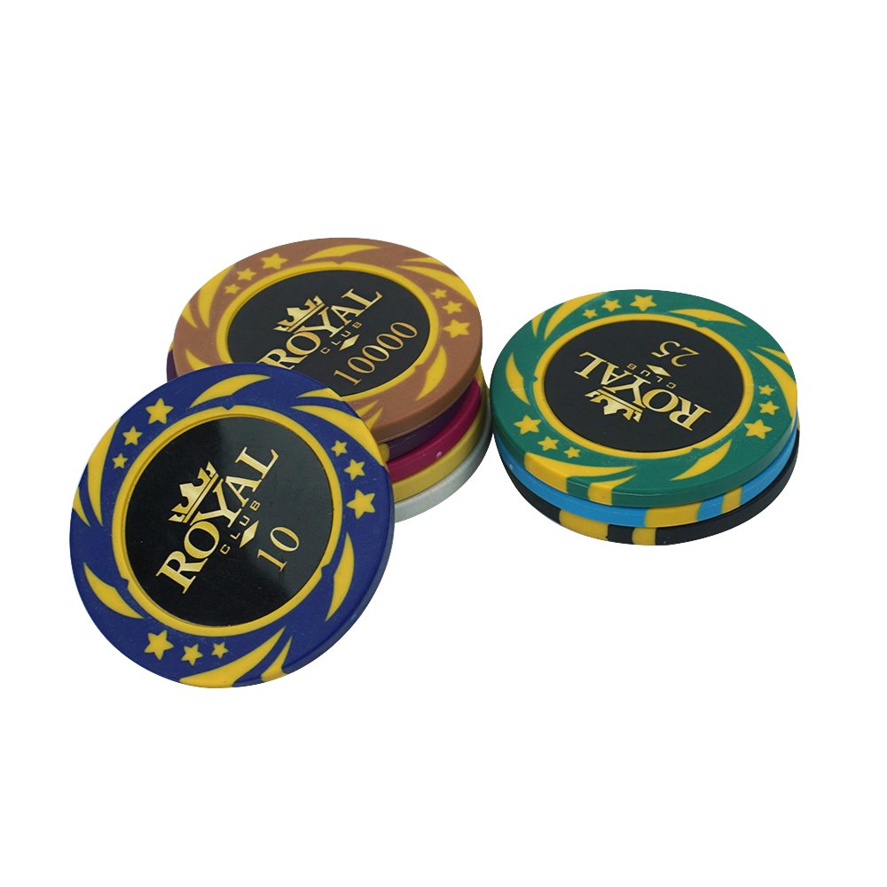 Wholesale low moq 14g clay roayl poker chips crown 40mm diameter with premium sticks custom design accept for casino gamblin