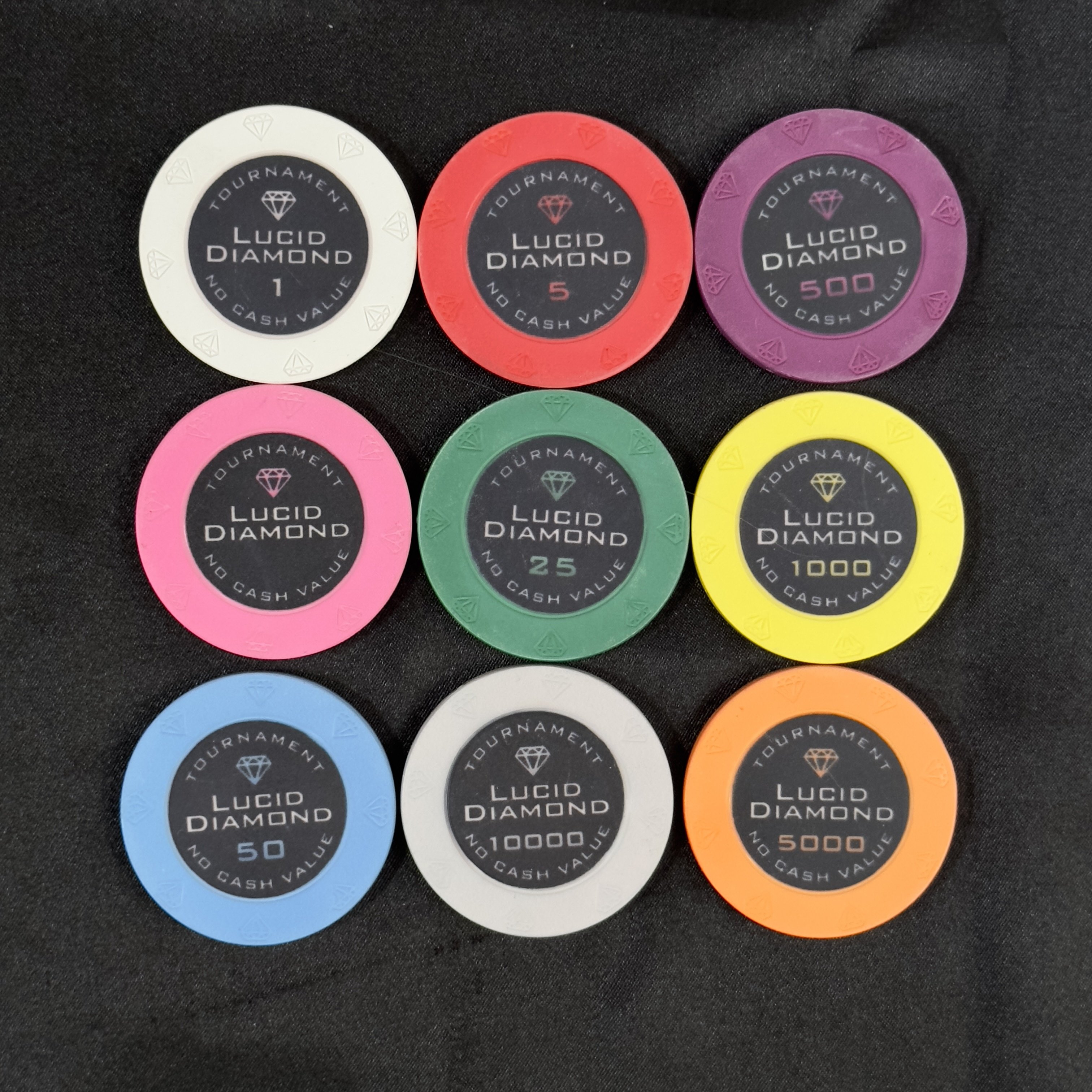 Professional Production 10g Diamond Ceramic Poker Chips With Sticker