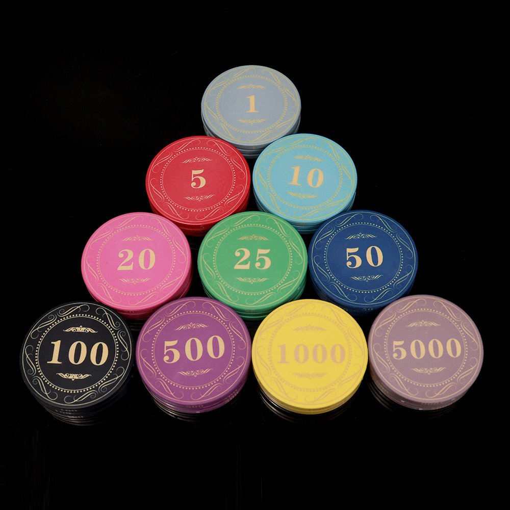 Professional colored poker chips ceramic 50mm 16.2g custom logo set casino grade game chip for other entertainment products