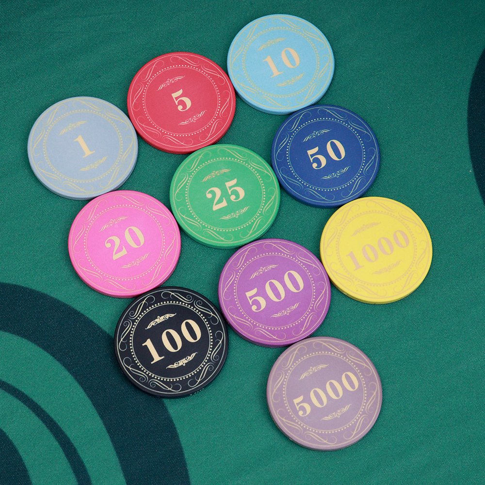 Professional colored poker chips ceramic 50mm 16.2g custom logo set casino grade game chip for other entertainment products