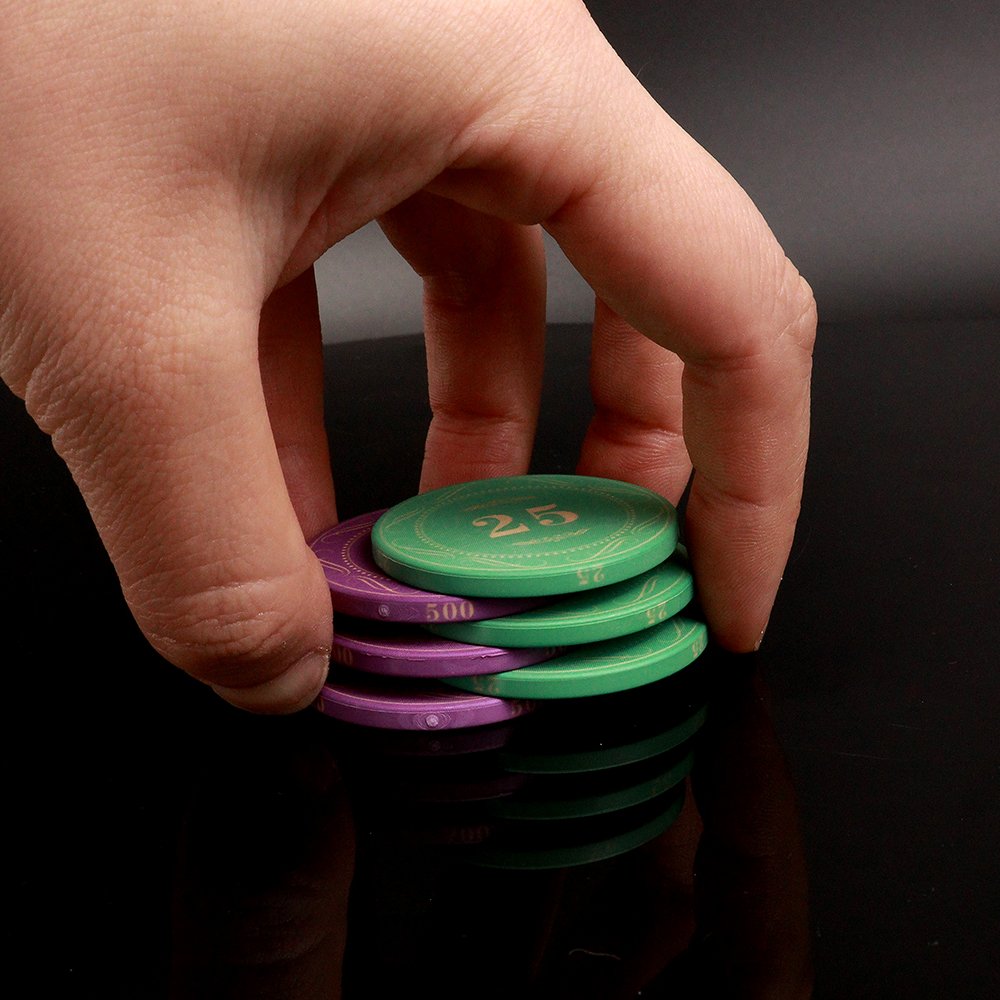 Professional colored poker chips ceramic 50mm 16.2g custom logo set casino grade game chip for other entertainment products