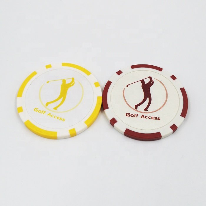 New design poker chips golf ball marker with printing logo