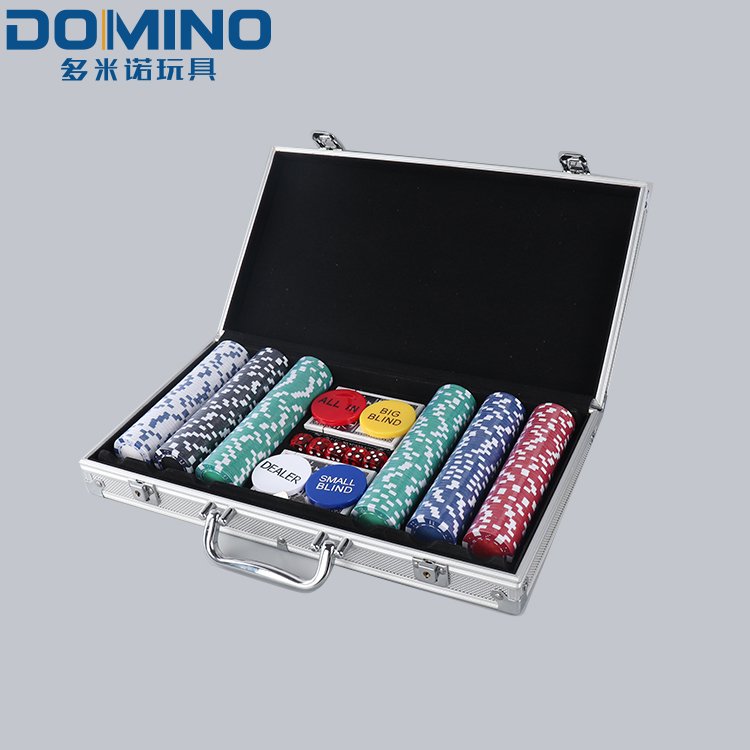 High Quantity Clay Poker Chips Set with Black Round Corner Aluminium Case poker casino chip box