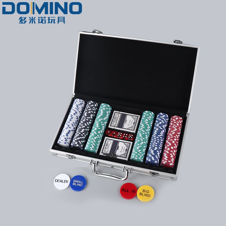 High Quantity Clay Poker Chips Set with Black Round Corner Aluminium Case poker casino chip box
