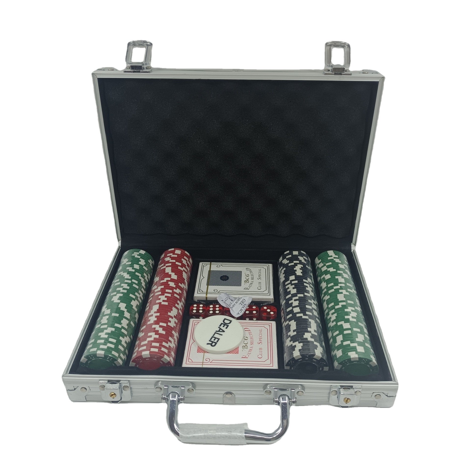 Table Games Poker Chips Game Set In Aluminum Case Table Gambling Poker Chips Set 200pcs