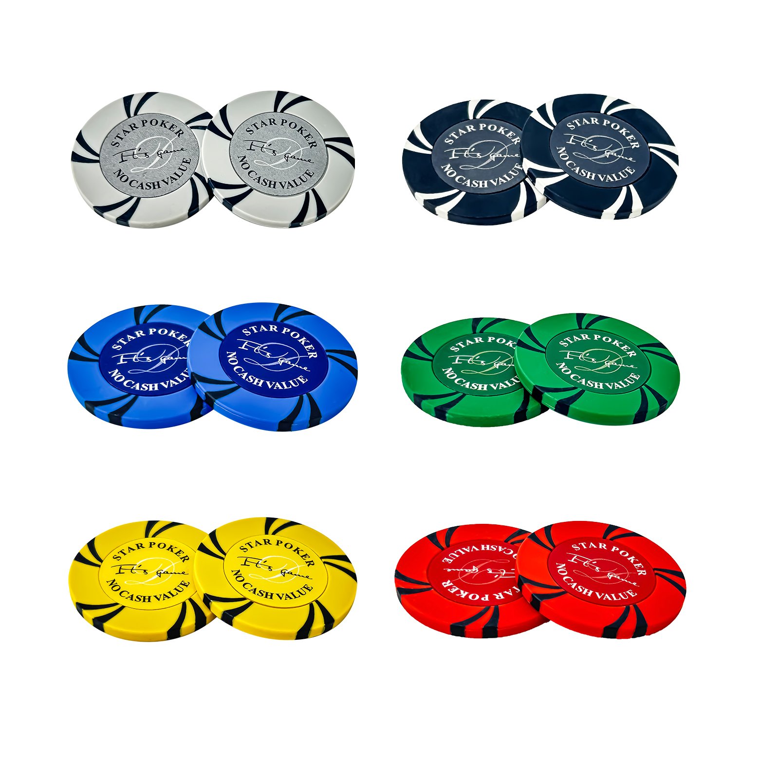 High Quality Clay Poker Chips 40mm Professional Poker Chips Casino Gambling Game 14.5g