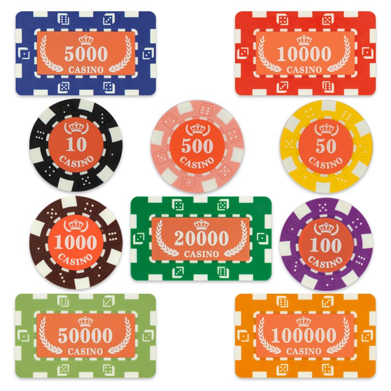 Luxury high-quality poker chip set Customized multicolor exquisite clay poker chips