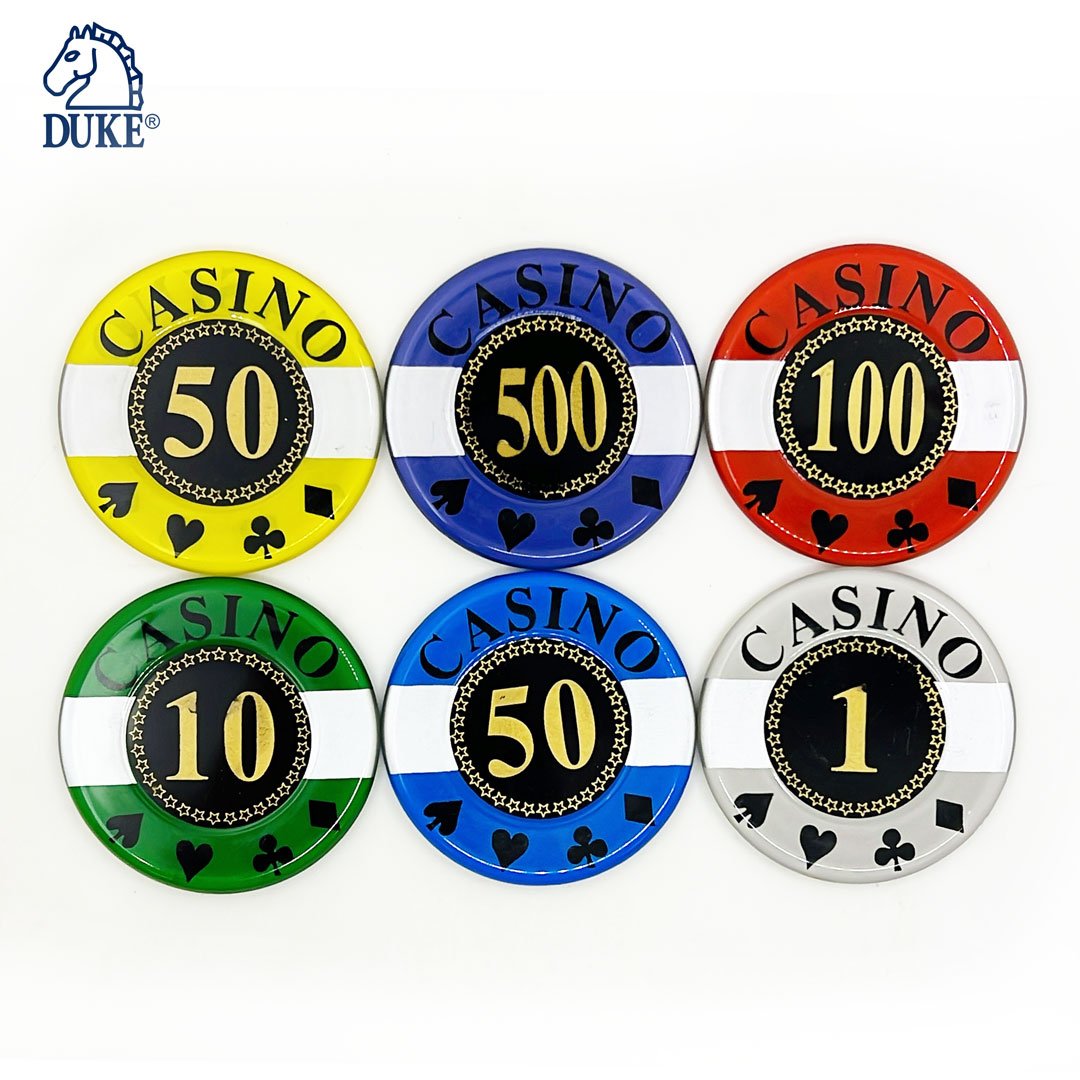 Acrylic Poker Chip - Rounded - 40mm