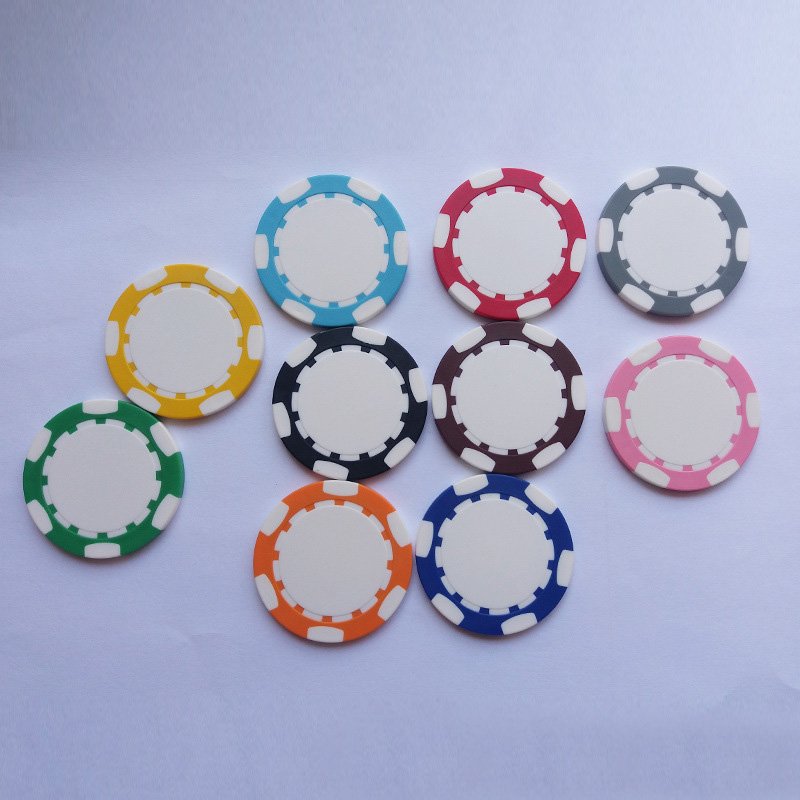 6 stripe Custom printing Casino Texas Hold'em poker chips golf ball marker poker chips